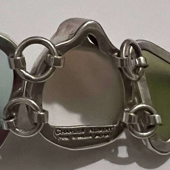 Charles Albert Heavy Sea Glass & Shells Sterling Silver Bracelet - Picture 4 of 4